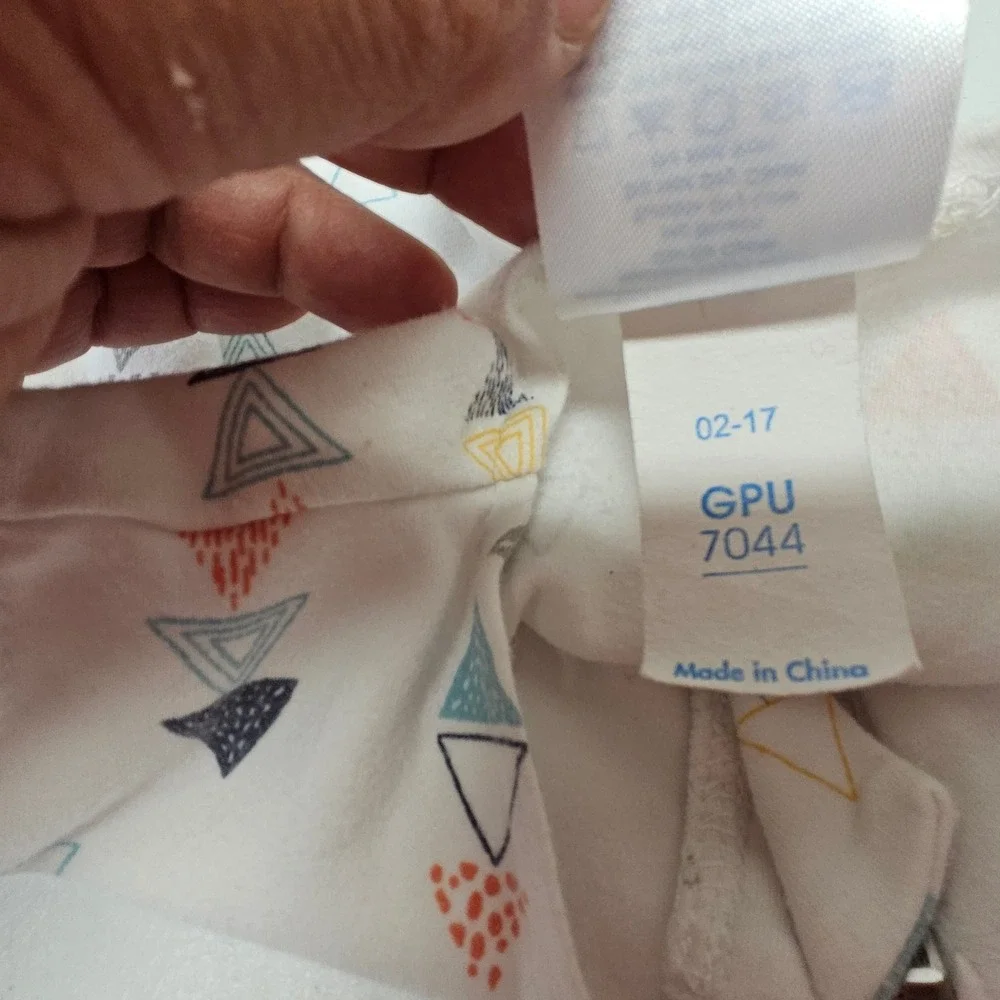 HALO SleepSack Swaddle Kids Small White Triangle Geometric‎ Wearable Blanket